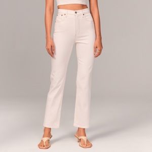 Abercrombie Curve Love Ultra High Rise Ankle Straight Jean